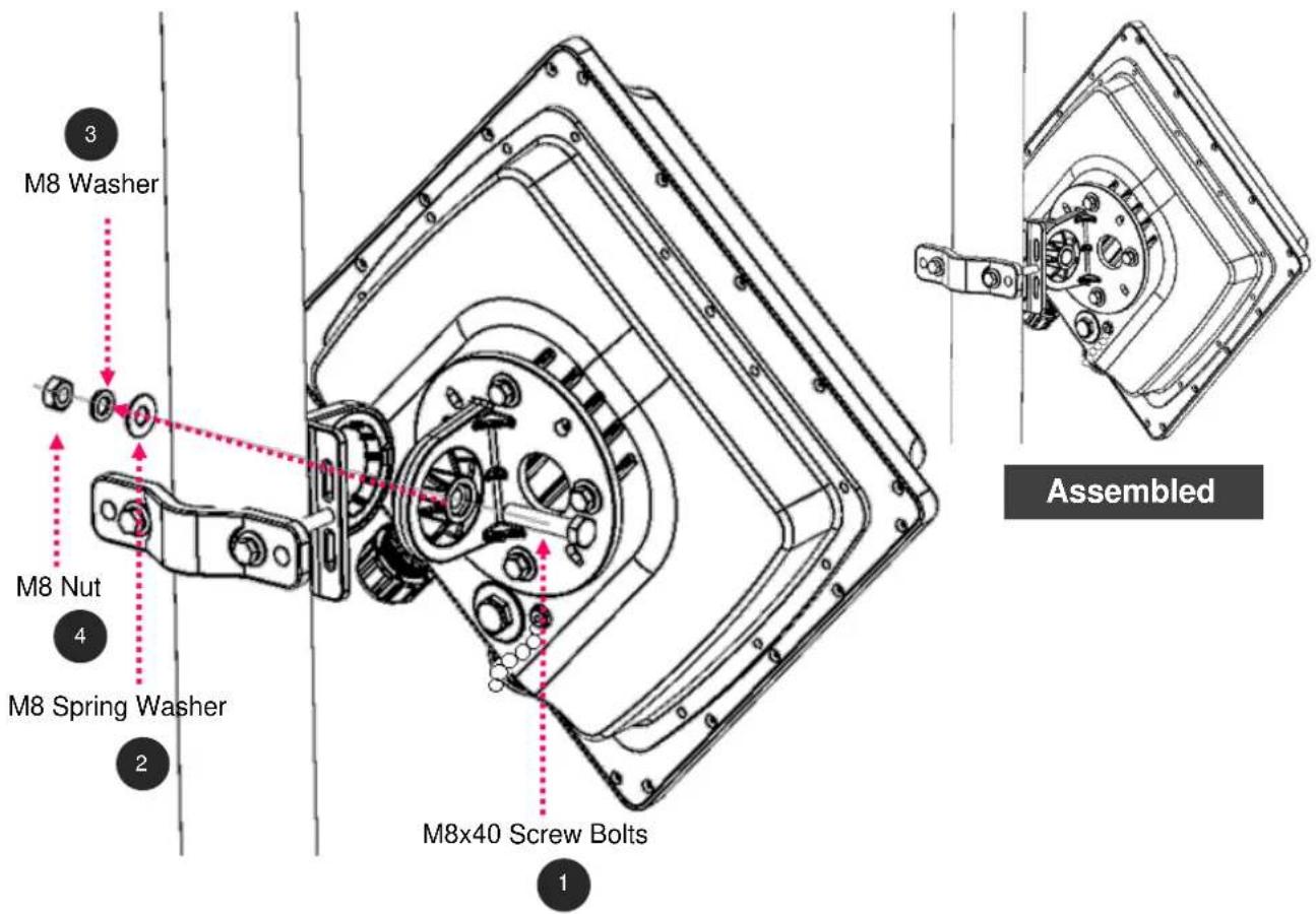 M8 Washer M8 Nut M8 Spring Washer 2 1 Assembled