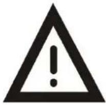 Warning symbol image with exclamation mark inside a triangle