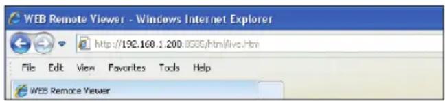 WEB Remote Viewer - Windows Internet Explorer http://192.160.1.200:8565/html/live.htm File Edit View Favorites Tools Help WEB Remote Viewer