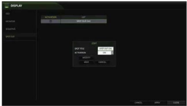 DISPLAY ACTIVATION OFF MINT OUT ON POSTOUT POST POST TITLE MINT OUT ON ACTIVATION ON MODES OK CANCEL CANCEL Apply Cancel