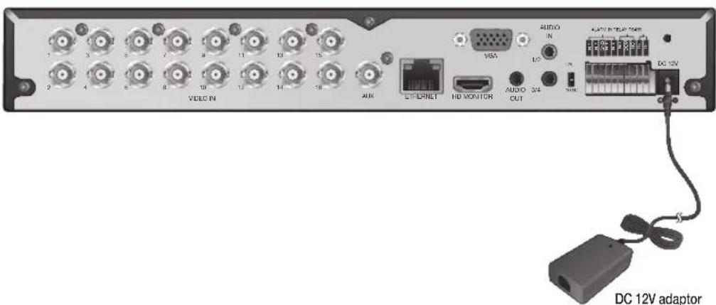 VIDEO IN AUDIO ETERNET HD MONITOR AUDIO OUT AUDIO IN VISA 100 DC 12V ACATIN R-DELAY 70458 DC 12V adaptor