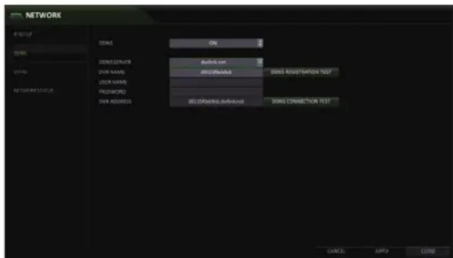 NETWORK BNDUP DENOS 10% DENOS SERVER Address net 2002Mobile DENOS REGISTRATION TEST DENOS NAME Password DENOS Address default net DENOS CONFIGURATION TEST CANCEL APP2 CLOSE