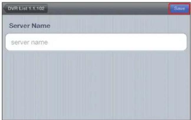 DVR List 1.1.102 Server Name server name