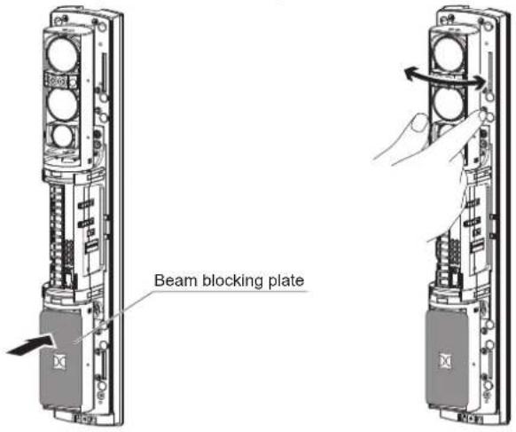 Beam blocking plate