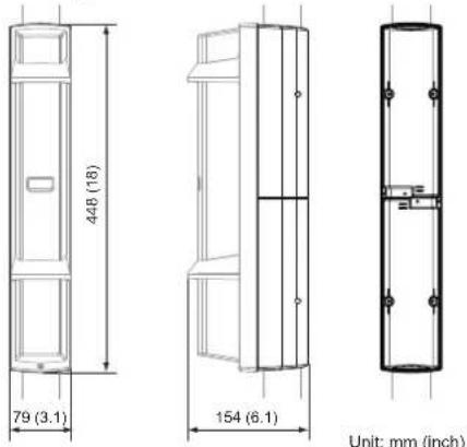 448 (18) 79 (3.1) 154 (6.1) Unit: mm (inch)