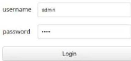 username admin password .... Login