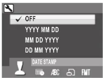 OFF YYYY MM DD MM DD YYYY DD MM YYYY DATE STAMP