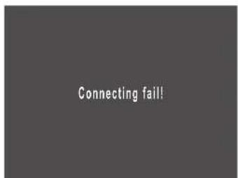 Connecting fail!