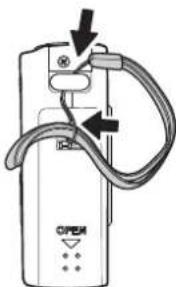 SANYO VPC-E1090 - Attaching the Wrist Strap - 1