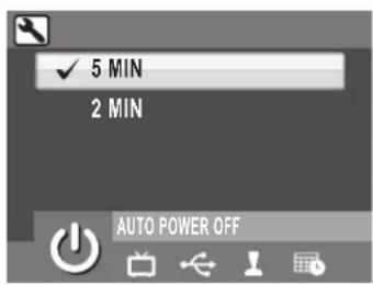 ✓ 5 MIN 2 MIN AUTO POWER OFF