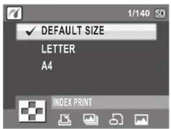 DEFAULT SIZE LETTER A4 INDEX PRINT