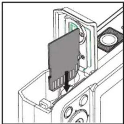 SANYO VPC-S500 - Inserting and Removing an SD/SDHC Memory Card (Optional Accessory) - 1