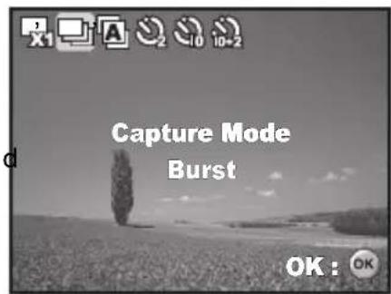 Capture Mode Burst OK: OK