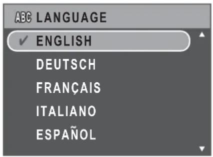 ABC LANGUAGE ✓ ENGLISH DEUTSCH FRANÇAIS ITALIANO ESPAÑOL