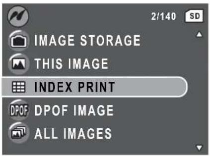 2/140 SD IMAGE STORAGE THIS IMAGE INDEX PRINT DPOF DPOF IMAGE ALL IMAGES