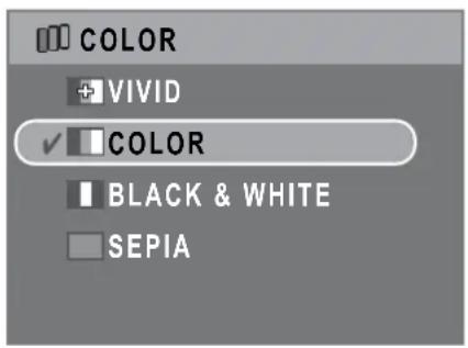 COLOR + VIVID ✓ COLOR ■ BLACK & WHITE □ SEPIA