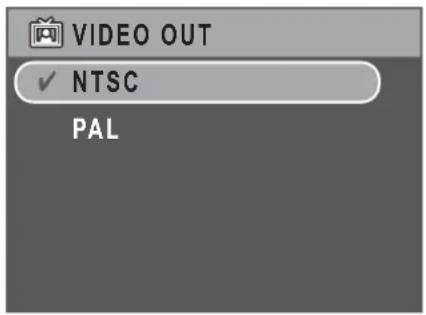 VIDEO OUT ✓ NTSC PAL