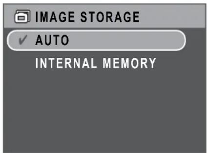 IMAGE STORAGE ✓ AUTO INTERNAL MEMORY