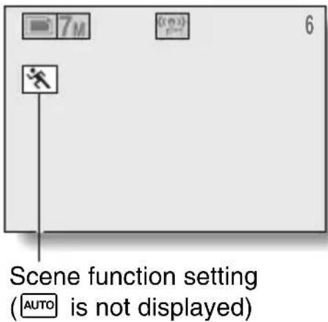 Scene function setting (AUTO is not displayed)