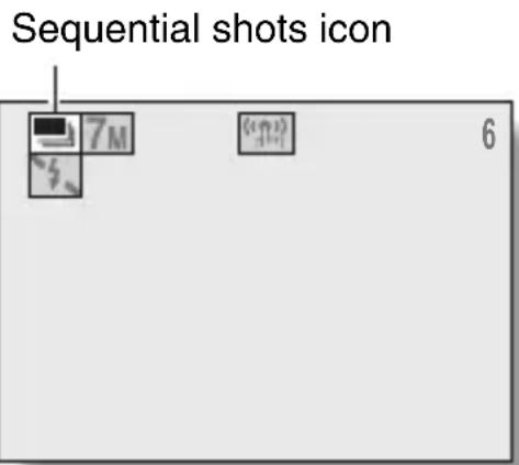 Sequential shots icon 7M 6