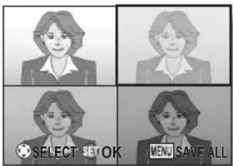SELECT SET OK MENU SAVE ALL