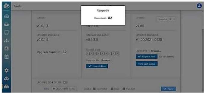 Tools CURRENT v0.0.1.4 UPGRADE AVAILABLE v0.0.1.4 Upgrade Time(s) = 82 Upgrade Press wait: 82 v0.9.3.0 UPGRADE AVAILABLE v0.9.3.0 SHORT BASE Upgrade No: 100% Upgrade Now: Upgrade Time Upgrade Time (Start) Vine Last Status Upgrades: OK/OK/OK/OK (End) Apply Controller New Help