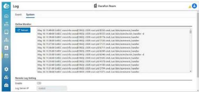 Log Event System Close Monitor Return May 16 11:49:00 DnBSC cominfo.com(1963) USB root pid 8556 and /usr/bin/azeweight_handler May 16 11:49:00 DnBSC cominfo.com(1963) USB root pid 8555 and /usr/bin/azeweight_handler -d May 16 11:39:00 DnBSC cominfo.com(1963) USB root pid 8174 and /usr/bin/azeweight_handler May 16 11:38:00 DnBSC cominfo.com(1963) USB root pid 7536 and /usr/bin/azeweight_handler May 16 11:37:00 DnBSC cominfo.com(1963) USB root pid 7212 and /usr/bin/azeweight_handler May 16 11:36:00 DnBSC cominfo.com(1963) USB root pid 6711 and /usr/bin/azeweight_handler May 16 11:35:00 DnBSC cominfo.com(1963) USB root pid 6249 and /usr/bin/azeweight_handler May 16 11:34:00 DnBSC cominfo.com(1963) USB root pid 6245 and /usr/bin/azeweight_handler -d May 16 11:34:00 DnBSC cominfo.com(1963) USB root pid 5305 and /usr/bin/azeweight_handler May 16 11:33:00 DnBSC cominfo.com(1963) USB root pid 4578 and /usr/bin/azeweight_handler May 16 11:32:00 DnBSC cominfo.com(1963) USB root pid 4180 and /usr/bin/azeweight_handler May 16 11:31:00 DnBSC cominfo.com(1963) USB root pid 2794 and /usr/bin/azeweight_handler May 16 11:30:00 DnBSC cominfo.com(1963) USB root pid 5371 and /usr/bin/azeweight_handler Remote Log Setting Enable Log Server IP 0.08.0