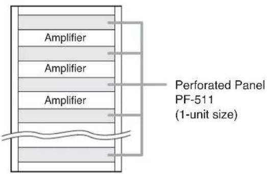 Amplifier Amplifier Amplifier Perforated Panel PF-511 (1-unit size)