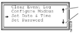 Clear Event Log Configure Modbus Set Date & Time Set Password