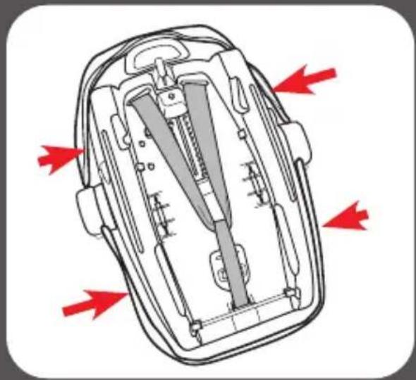 GRACO Premier SnugRide SnugFit 35 XT - Pull Out the 4 Plastic Flaps from Sides of Seat - 3