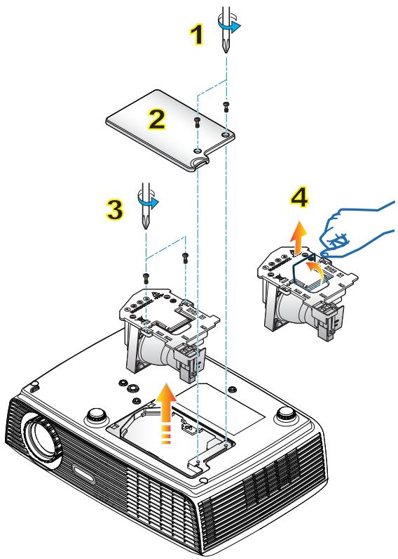 OPTOMA HD67 - Remplacement de la lampe - 8
