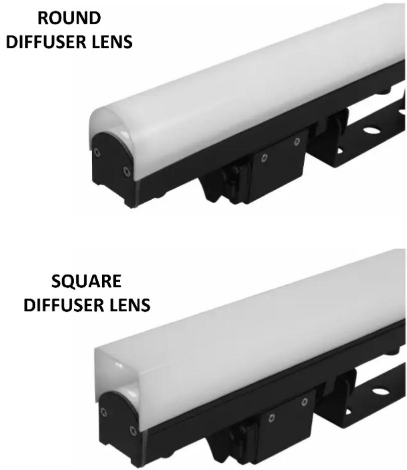 ROUND DIFFUSER LENS SQUARE DIFFUSER LENS