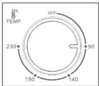 TEMP 230 OFF 90 140 190