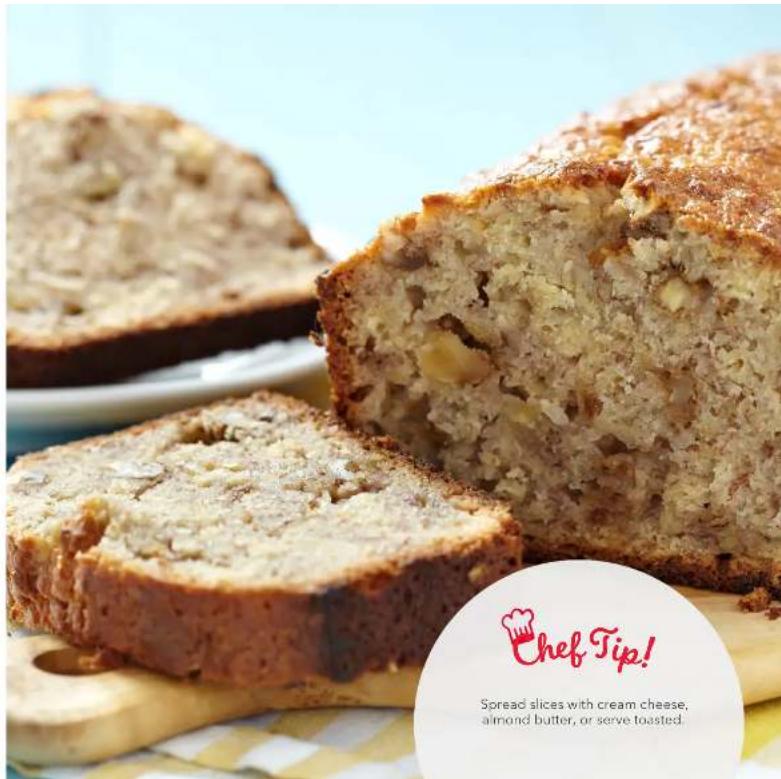 Chef Tip! Spread slices with cream cheese, almond butter, or serve toasted.