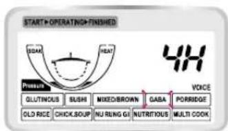 START OPERATING-FINISHED DOAR HEAT PRESSURE GLUTINOUS SUSHI MIXED/BROWN GABA PORRIDGE VOICE OLD RICE CHICK.SOUP NU RING GI NUTRITIOUS MULTI COOK
