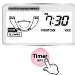 START-OPERATING/MASHED AM 7:30 PRESETCOOK VOCE SETT MEAT Timer 예방