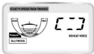 START OPERATING FINISHED SOAT HEAT Pressure GLUTINOUS REHEAT VOICE