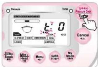 Pressure Turbio Temperature Code Turbo Cancel Hra: Soak Min= Heat Menu GABA My Mode Help