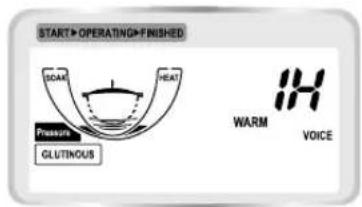 START OPERATING FINISHED SOAT HEAT Pressure GLUTINOUS WARM VOICE