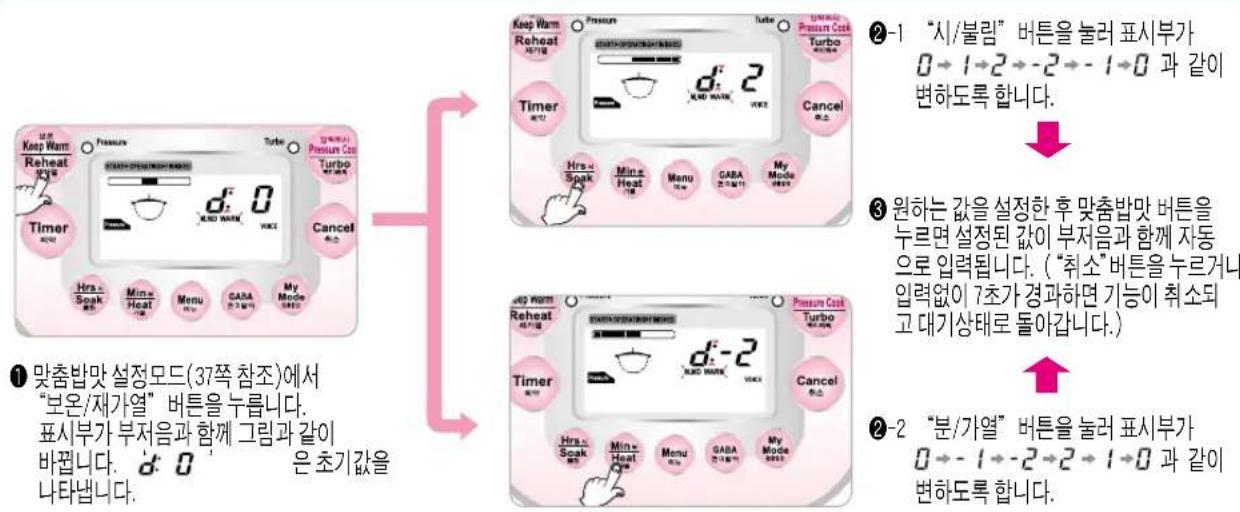 Cuckoo CRP-G1015F - 맞춤보온 기능 조정방법 - 1