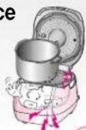 Cuckoo CRP-G1015F - Clean any dust or alien substance off the temperature sensor, heating plate and inner pot. - 1