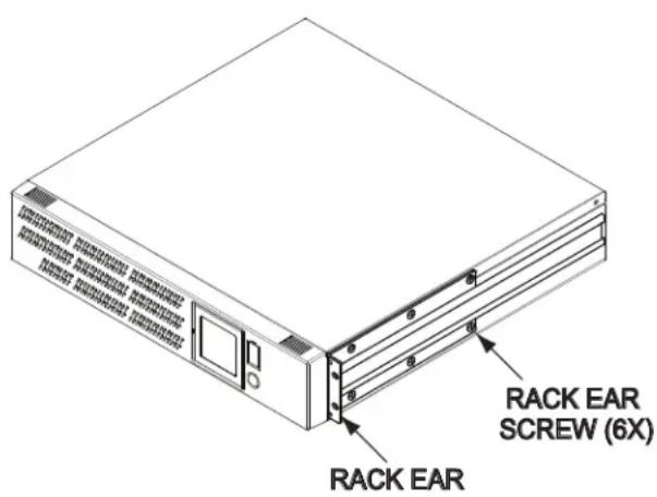 RACK EAR SCREW (6X) RACK EAR Monitor Monitor Monitor Monitor Monitor Monitor Monitor