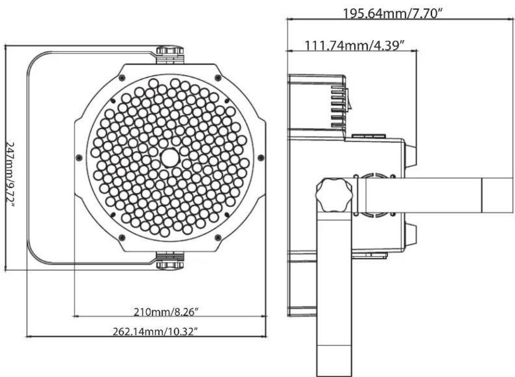 247mm/9.72" 210mm/8.26" 262.14mm/10.32" 195.64mm/7.70" 111.74mm/4.39"