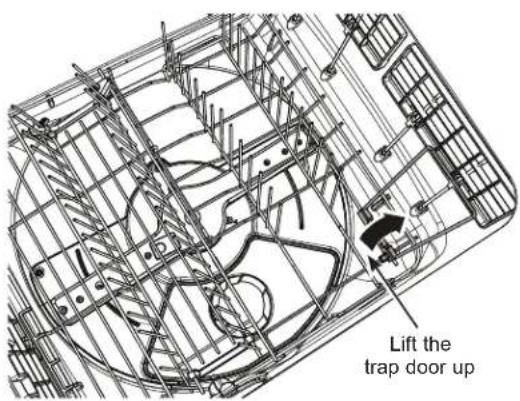 Lift the trap door up