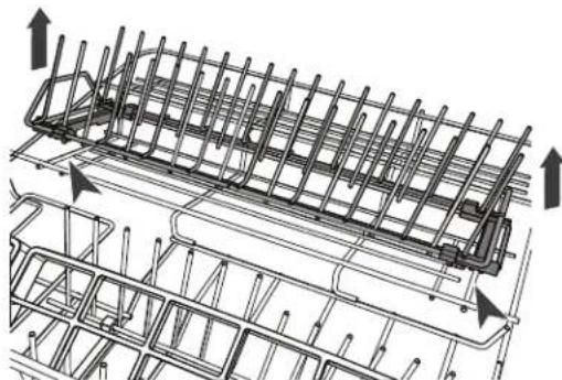 GE CDD420P4TW2 - To remove the rack: - 1