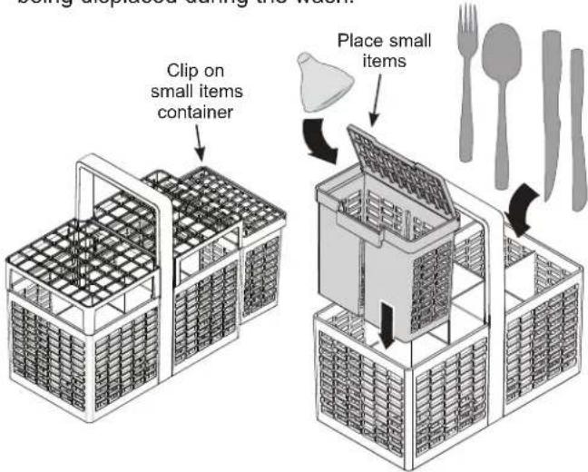 Using unplaced during the week Clip on small items container Place small items