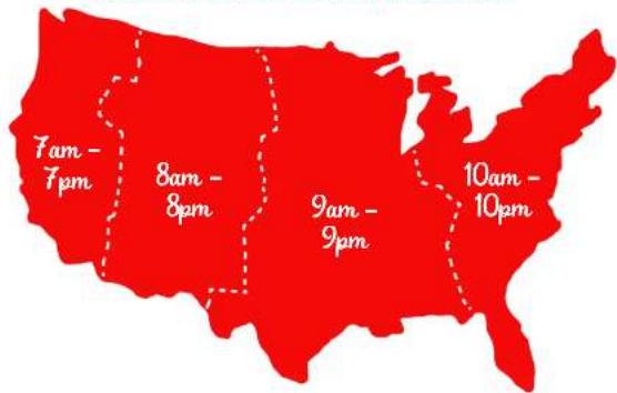 7am 7pm 8am 8pm 9am 9pm 10am 10pm