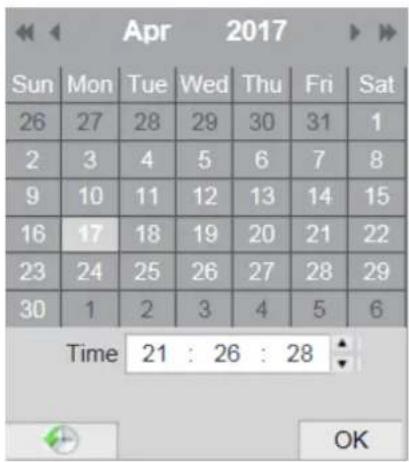 Apr 2017 Sun Mon Tue Wed Thu Fri Sat 26 27 28 29 30 31 1 2 3 4 5 6 7 8 9 10 11 12 13 14 15 16 17 18 19 20 21 22 23 24 25 26 27 28 29 30 1 2 3 4 5 6 Time 21 : 26 : 28 OK