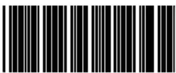 Black and white barcode image with vertical lines above and below the bars