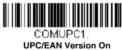 COMUPC1. UPC/EAN Version On